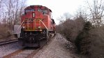 Tied down BNSF coal train